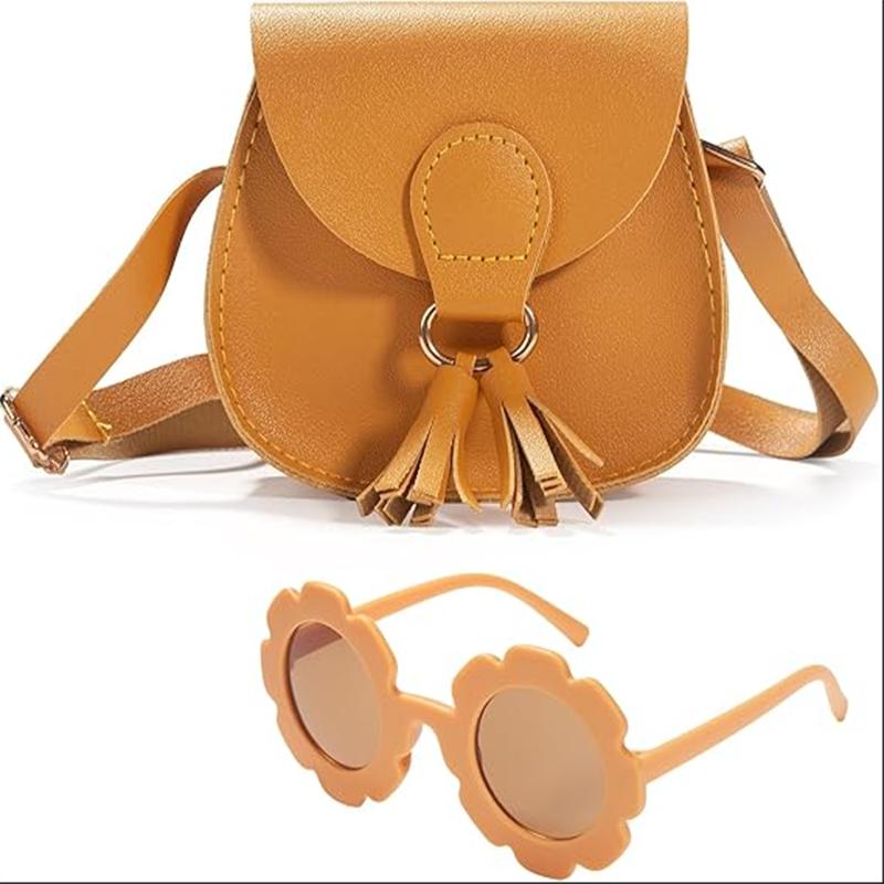 

PU кожаная детская маленькая сумка через плечо милые аксессуары для принцесс детские портмоне сумки милые сумки через плечо с кисточками для девочек жёлтый