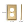 Electroplated Wall Outlet Cover Plate with Stepped Decorative Border for Indoor Wall Detail and a Unified Metal Finish