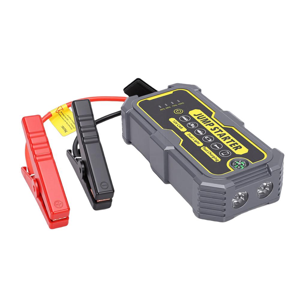 Jump Starter Waterproofing Car Emergency Starting Power Supply for 16V Cars SUVs Small Trucks Main Unit+Straight