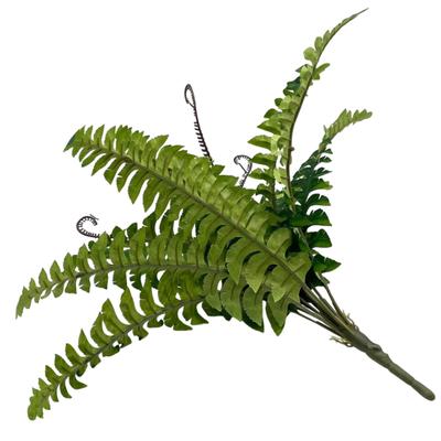 16 Leaves Artificial Persian Leaves Realistic 43cm Fake Fern Plant Real Touch Plastic Fake Boston Fern Leaves DIY Landscape