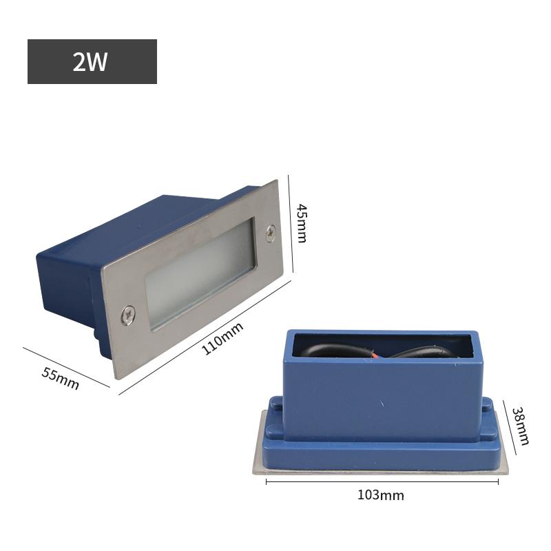 Recessed Led Wall Lamp Switch to Control Stair Case Light 3W 5W AC85-265V Step Lamp Corridor Lighting Indoor Wall Lighting