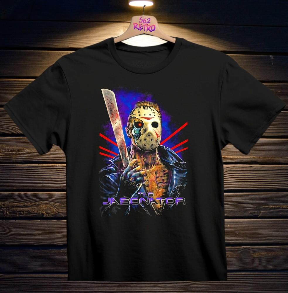 THE JASONATOR  Movie Horror TShirt Black S3XL Friday The 13th Jason Voorhees Unisex T-Shirt XL