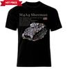 WWII US Army M4A4 Sherman Tank Infographic TShirt New 100 Cotton ONeck Summer Short Sleeve Casual Mens Tshirt Size S3XL