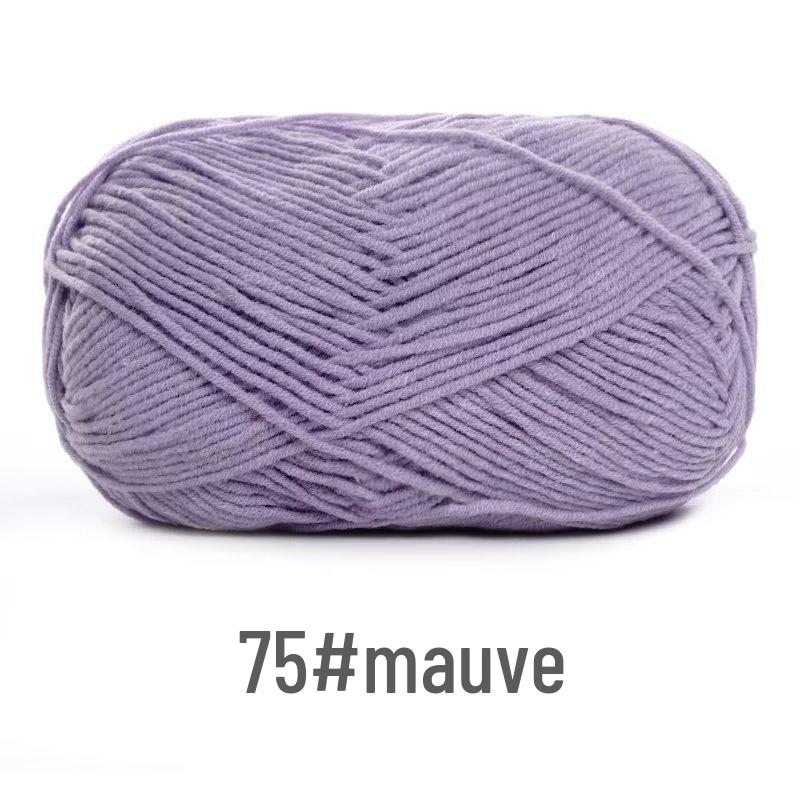 Su He 4-Strand Combed Cotton Yarn for Handmade Knitting: DIY Milk Cotton for Dolls, Cushions, and Blankets.