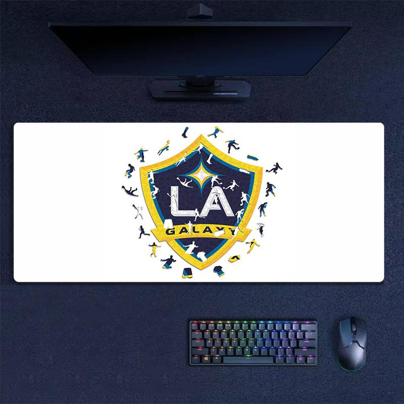 LA Galaxy Print Cushion Non-slip Laptop Tablet Big Mousepad XXL Mat Mini PC Playmat With Lock edge