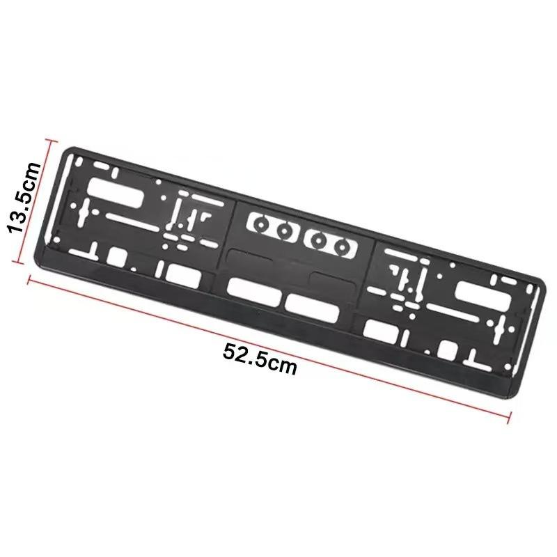2 PCS 520x110mm Car License Plate Holder License Plate Tag Holder Mount Adapter Bumper Frame Bracket Black Plate Frame License Plate Covers Frames 6