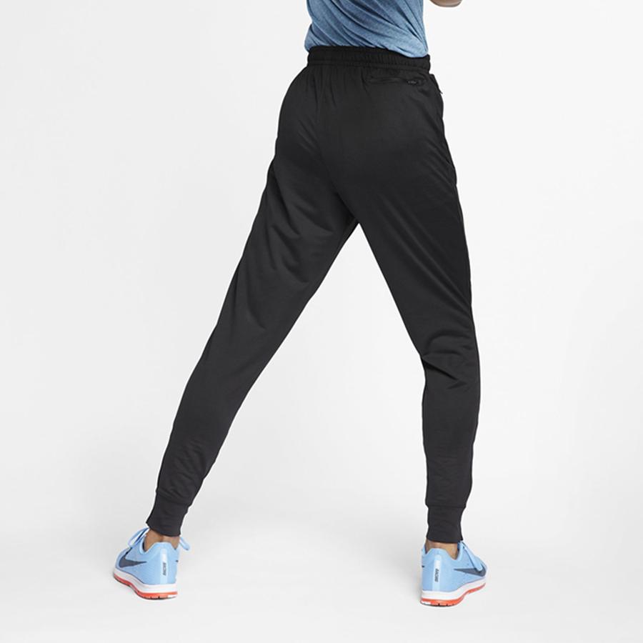 Nike Overlay Cut-Out Logo Knit Sports Pants Men Bottoms Black AT7644-010