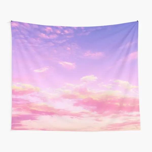 Pink Sky Tapestry Decor Cute Tapestry Pink Sky Cloud Air Backdrop Tapestry Wall Hanging for Home Living Room Bedroom Dorm