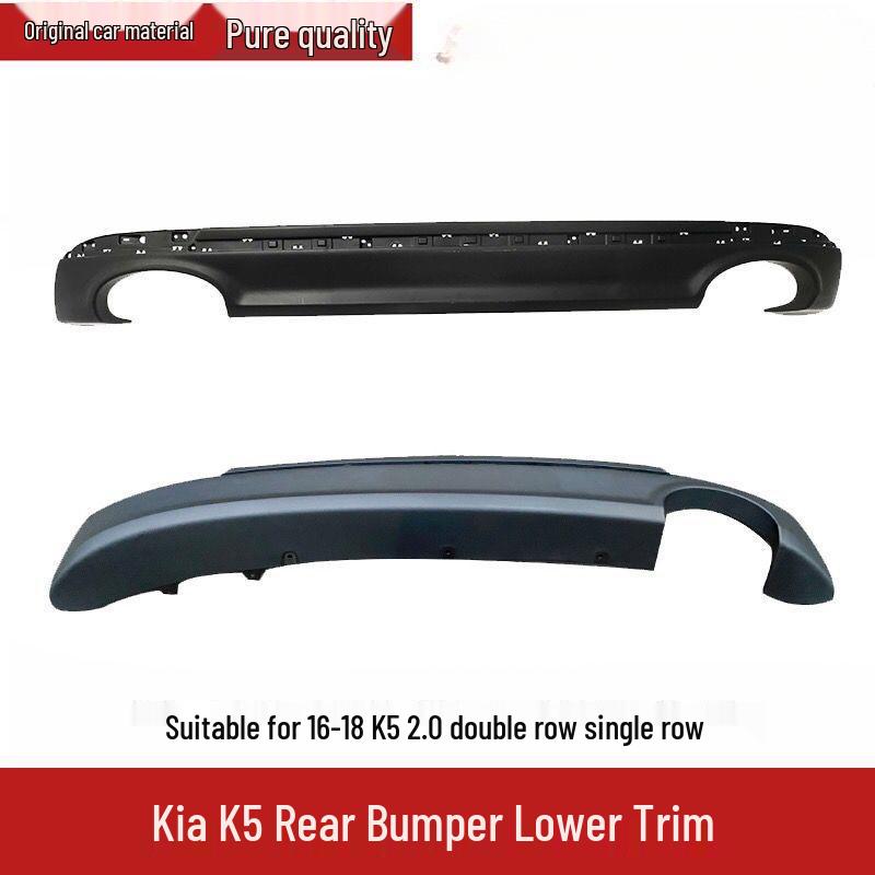 Compatible with Kia 2016-2018 K5 Rear Bumper Trim. Fits Double or Single Exhaust.