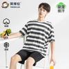 Yingbolun Youth Cotton Short Sleeved Shorts Home Clothing Set Summer Thin Edition