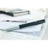 Lamy noto blue-silver ballpoint pen - simple ballpoint pen with plastic triangle body - clip is b...