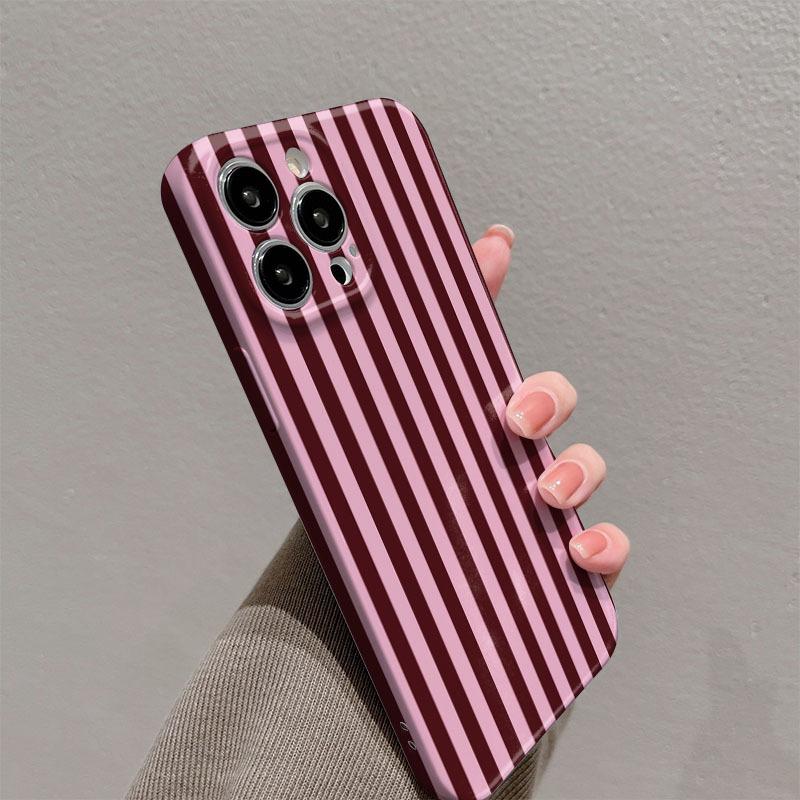 Vertical Stripes Phone Case For Redmi Note 14 13 12 Pro Plus 9A A3 Glossy Hard PC Shockproof Bumper Back Cover Coque