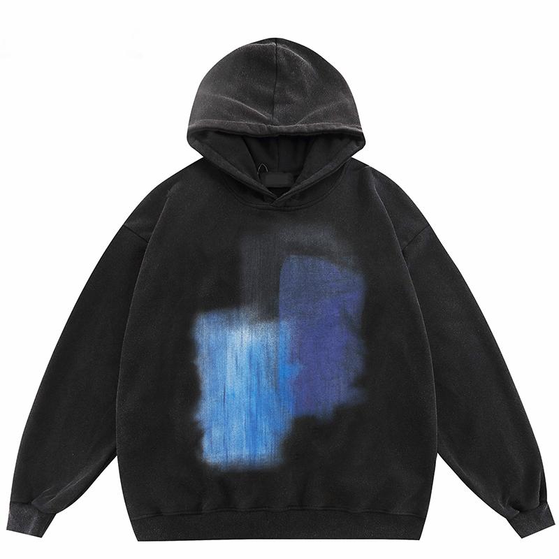 

Уличная толстовка унисекс с рисунком Square Shadow L чёрный