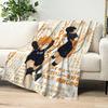 Comic Anime Kunst H-Haikyu S-Shoyo Hinata Decke Flanell warm weich Plüschdecke für Sofa Wohnzimmer Büro Schlafzimmer Reise Geschenk