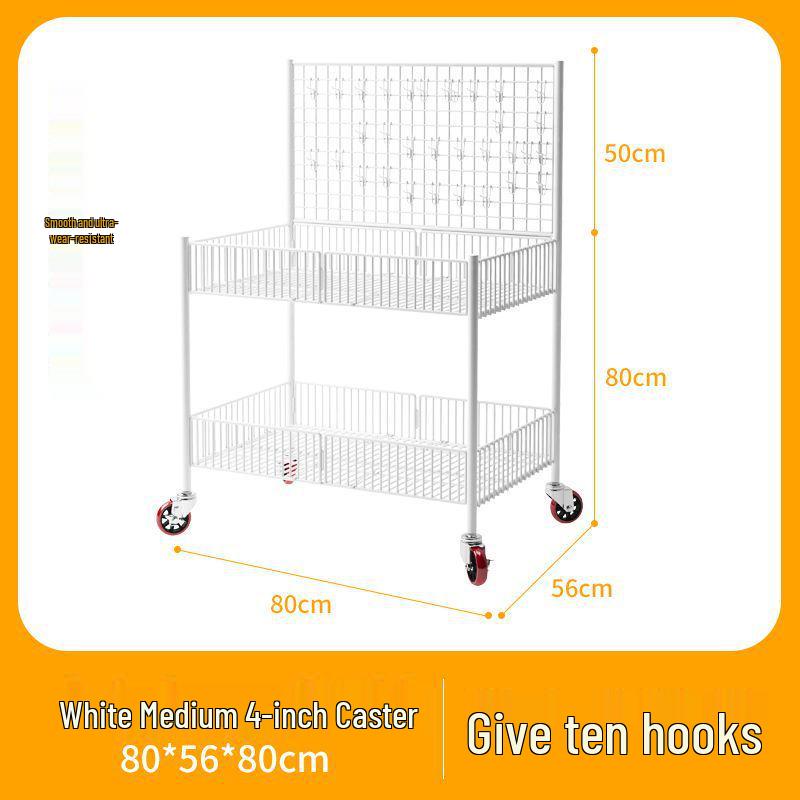 Foldable Ethnic Style Iron Flower Cart for Street and Night Markets