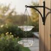 Solar Powered Bird Bath Water Feature Cascading Hanging Attracts Birds 2Tier