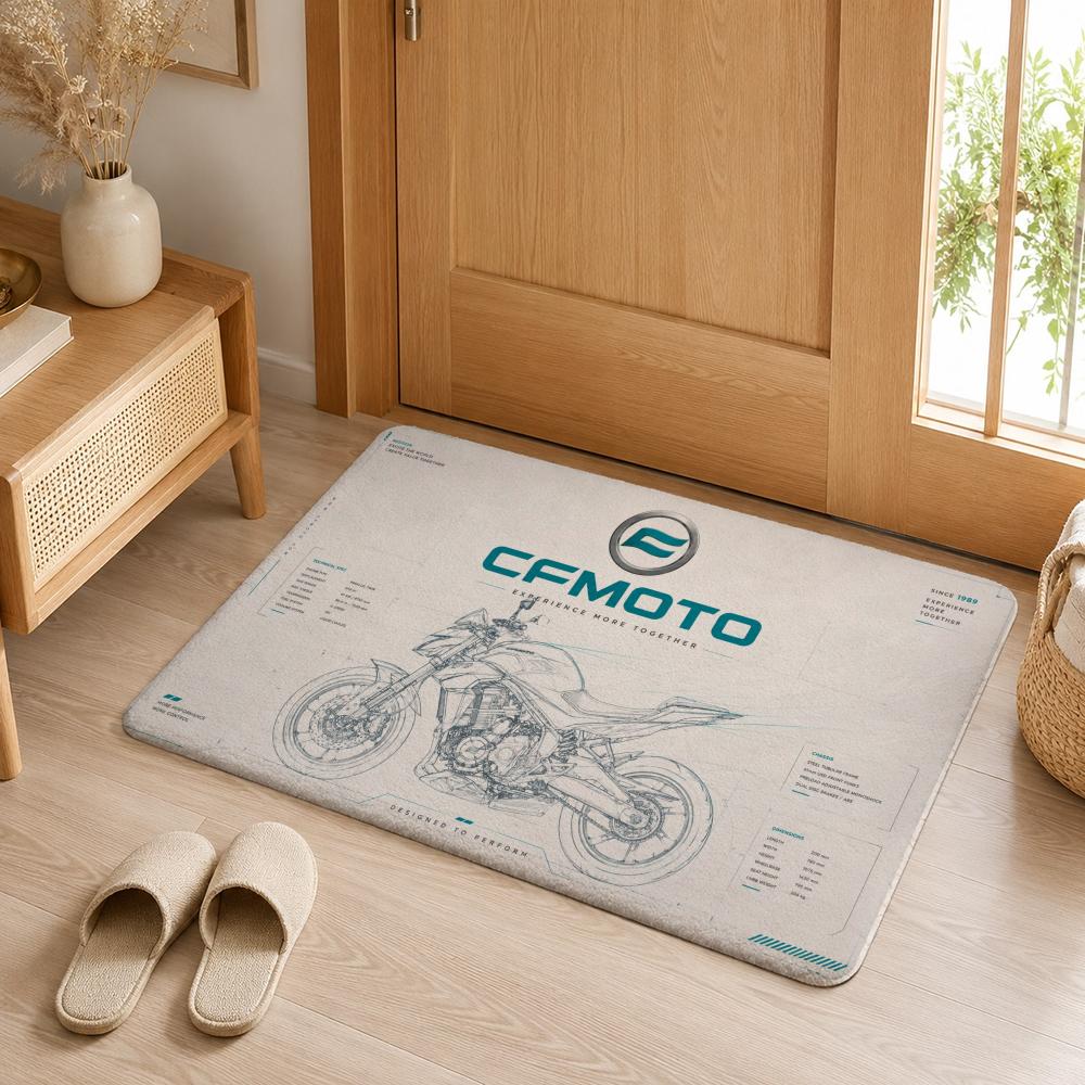 Stylish Motorcycle Design C-CFMOTO Floor Mat Doormat Hallway Carpet Living Room Rugs Bath Floor Mats Home Decor