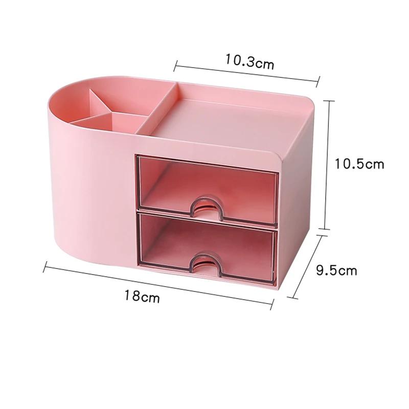 Nordic Minimalist Desk Drawer Pen Holder Storage Box Organizer Cosmetic Plastic Desktop Stationery Pencil Organize Office Shelve