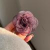 French Style Camellia Shark Clip Mesh Flower Claw Clip Simple Simulation Flower Hair Claw  Girl