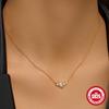 Simple Versatile S925 Sterling Silver Geometric Pearl Diamond Temperament Women'S Clavicle Necklace