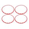 4PCS 20in Wheel Rim Protection Ring Wheel Edges Trim Tire Decoration Accessories Replacement For Tesla Model Y Red