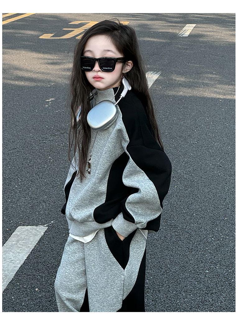 Sportbekleidungsset für Mädchen Frühling/Herbst 2025 - Teenager-Sweatshirt & Hose