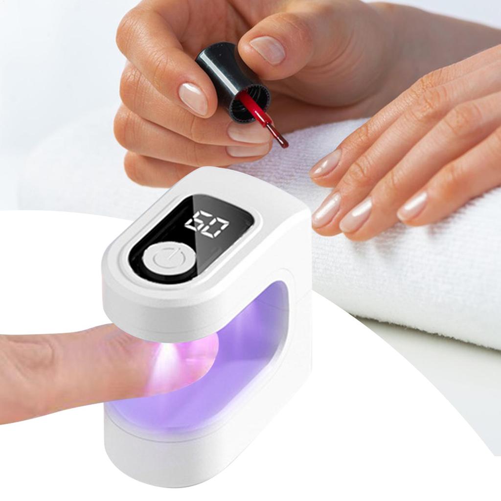 Small UV Light For Nails Fingernail Curing Dryer USB Charging Nail Curing Light With 2 Timing Modes For Manicure Pedicure Studio