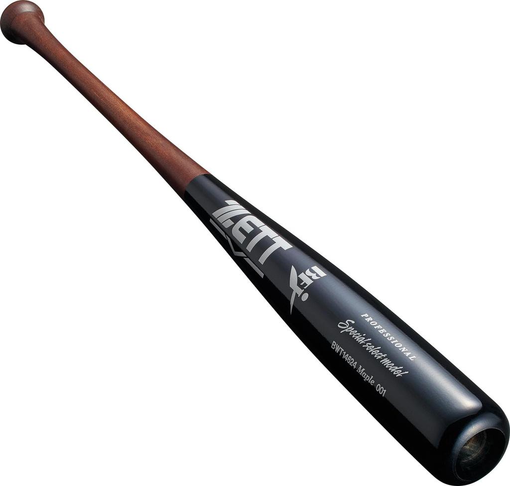 ZETT Hard Baseball Special Select Wooden American Hard 880g Light Dark x Black Made in BWT14624 Bat, Model, (North Maple), 84cm, Average, (3719YK),