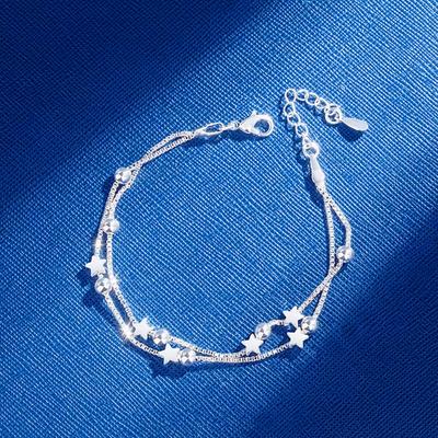 Copper Chain Stars Bracelets for Women Charms Fashion Designer Party Wedding Jewelry Holiday Gifts