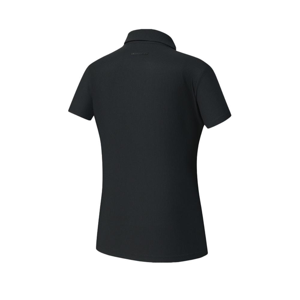Fila Golf Series Fashionable Simple Slimming Casual Sports Golf Versatile Comfortable Knitted Short Sleeve Polo Shirt Women Tops A11W535114FBK