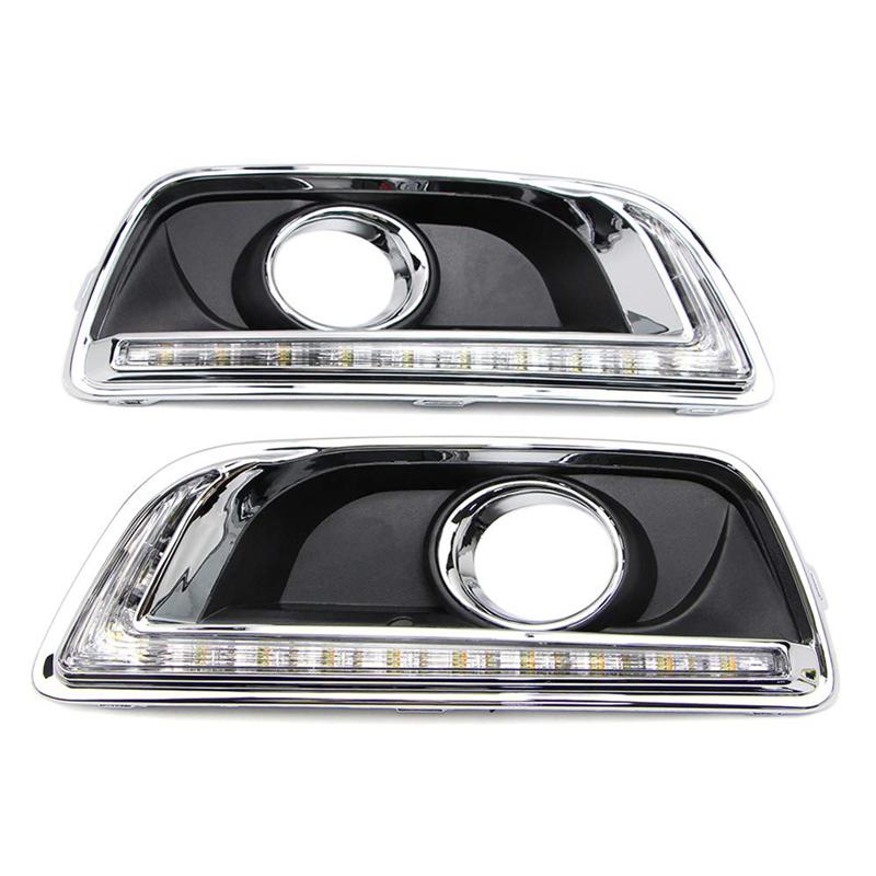 LED Fog Lamp Turn Signal Light Daytime Running Lights For Chevy Malibu 2012-2015 , 3 Colors White+Yellow+Blue Light