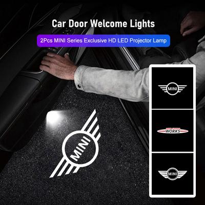 Car LED High-Definition Welcome Light Auto Projection Lamps For MINI One Cooper JCW Countryman Clubman Cabrio Paceman Co Hub Cap