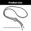 Men's Classical Leather Cord Bolo Tie with Metal Pendant Western Vintage Necktie Shirt Collar Necklace for Festivals