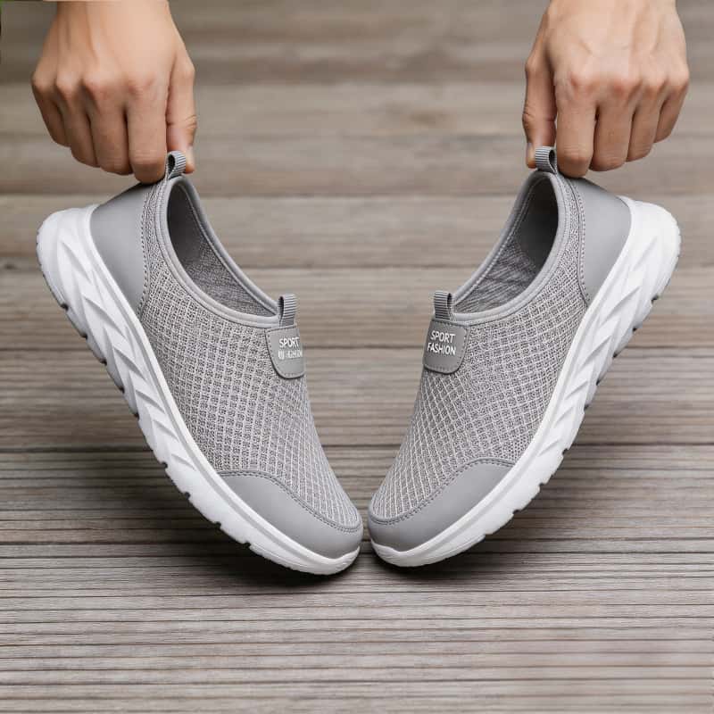 Men'S Shoes Mesh Breathable Tennis Sports Men'S Breathable Mesh Slip-On Casual Shoes Men Sport Shoes Lightweight Mesh