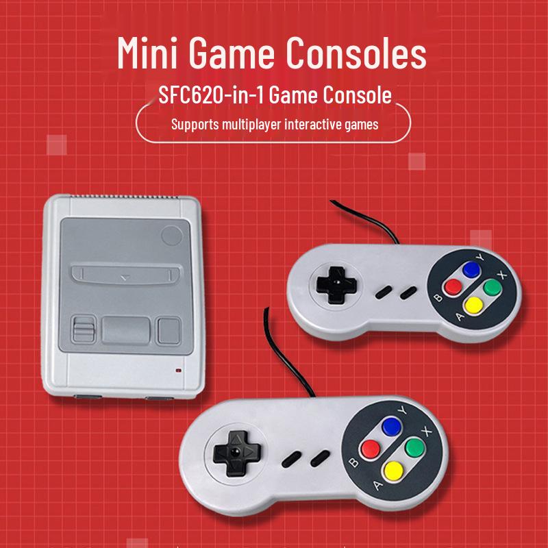 European SFC Red & White Mini SNES TV Console: 8-bit, 620 Built-in Games