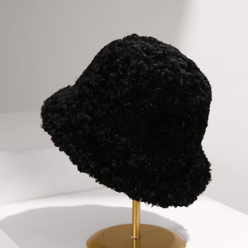 Women S Winter Thick Faux Lamb Wool Bucket Hat