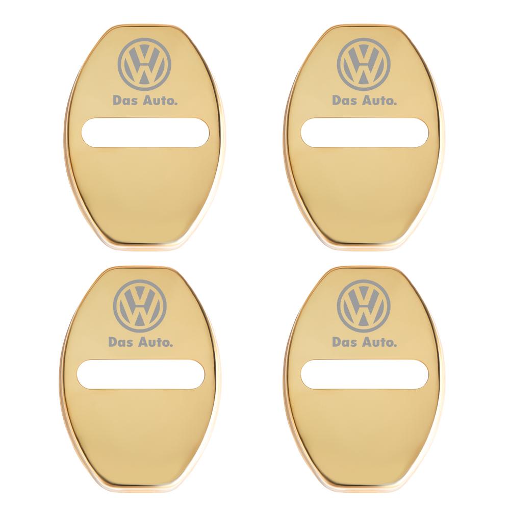 4pcs Car Door Lock Cover Badge Car Sticker for Volkswagen Golf 7 5 CC Passat GTD B6 Mk4 VW Tiguan Mk7 Scirocco Auto  Accessories