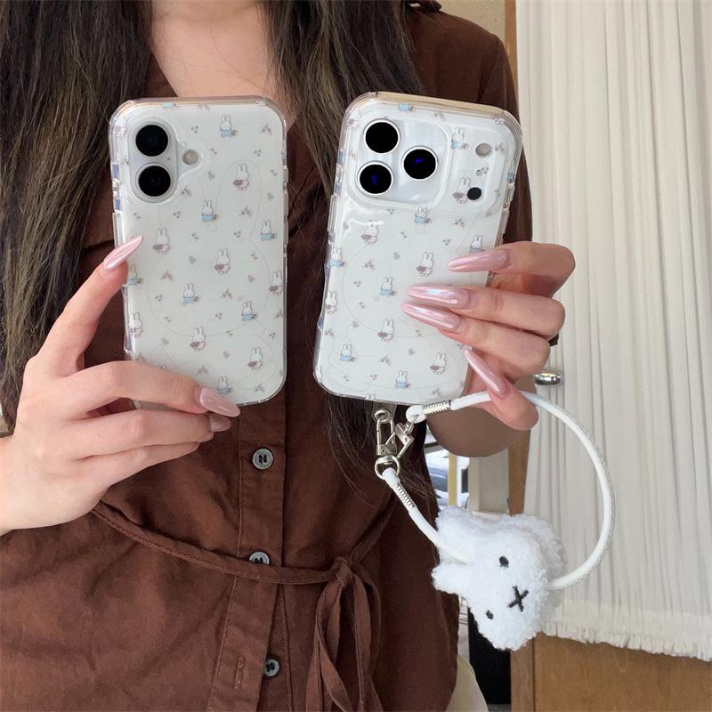Floral Rabbit iPhone 17/16 Pro Max/15/14 Case for Girls
