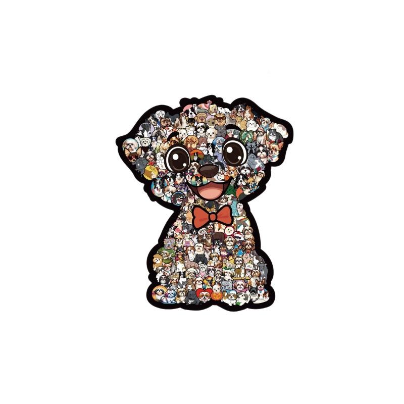 Fun Dog Set Wooden Puzzle Ornament Puzzle Game Toy Low Edition 160Pcs Puzzle
