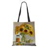 Sunflower Flowers Women Shoulder Bag Shopper Canvas Casual Grocery Handbag 2022 Print Painting Vintage Large Capacity Tote Books