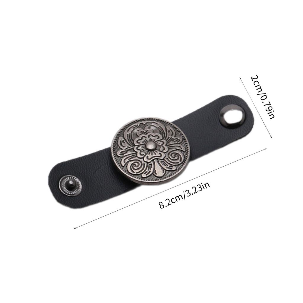 Carved Buckle Scarf Buckle for Women PU Leather Scarf Clasp Islamic Scarf Veil Weights Supplies Headscarf Decoration