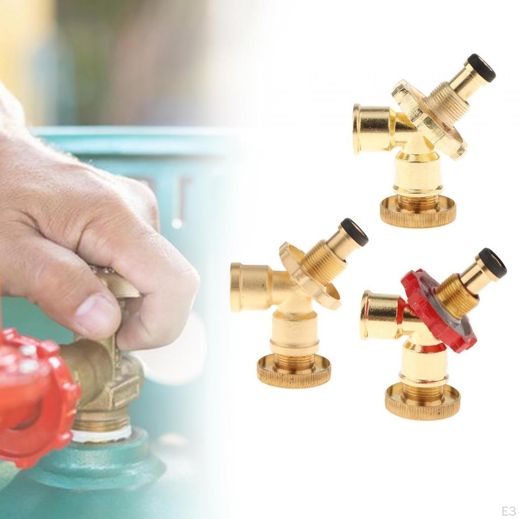 Propane Splitter Gas Y Adapter 2 Way Easy To Install Zinc Alloy Tee Connector for