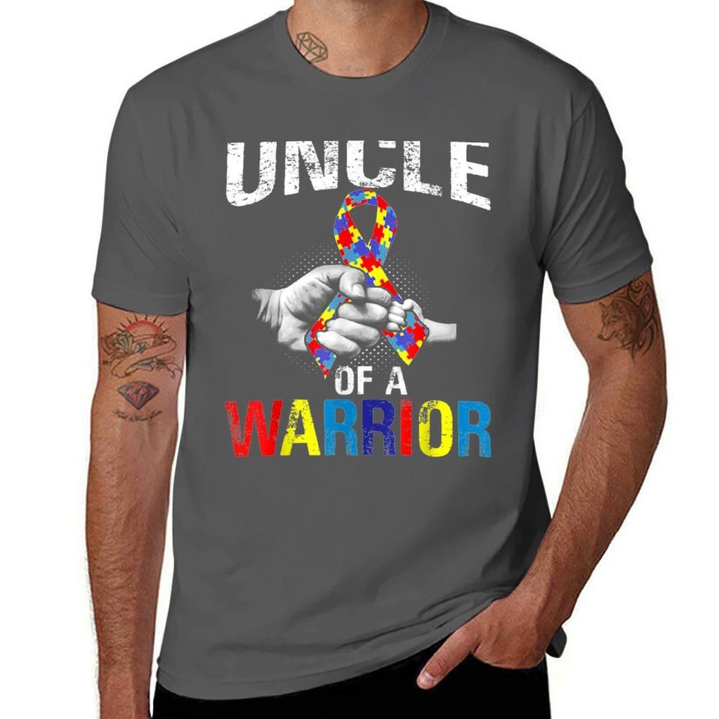 Uncle Of A Warrior Autism Awareness Tshirt Urban Style Print Tshirt