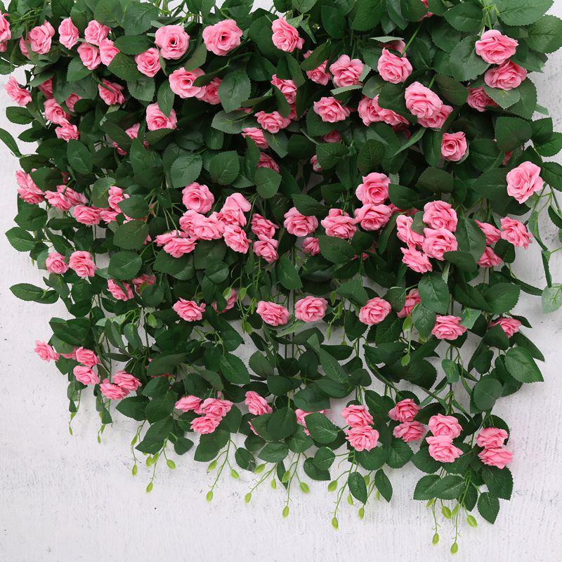 Artificial Rose Vine Hanging Plant for Indoor Decor
