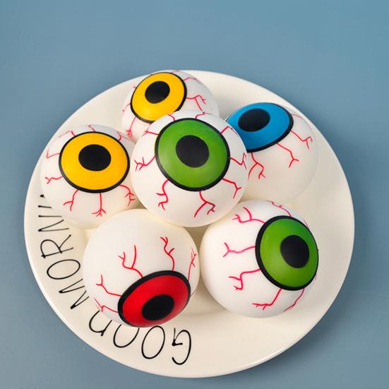Halloween Augapfel Quetschspielzeug Realistischer TPR Stressabbau Ball Knebel Scherz Fidget für Kinder Erwachsene Tragbares Dekompressions-Gadget für Angst Partygeschenke