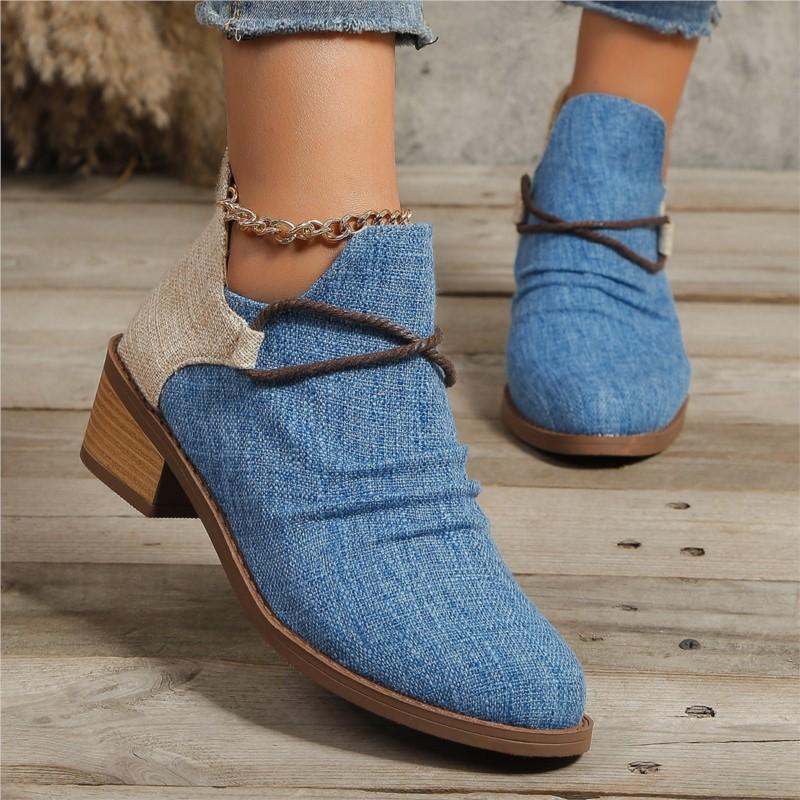 Autumn and Winter New Large Size Women's Shoes Matching Retro Style Fashion Ankle Boots C711