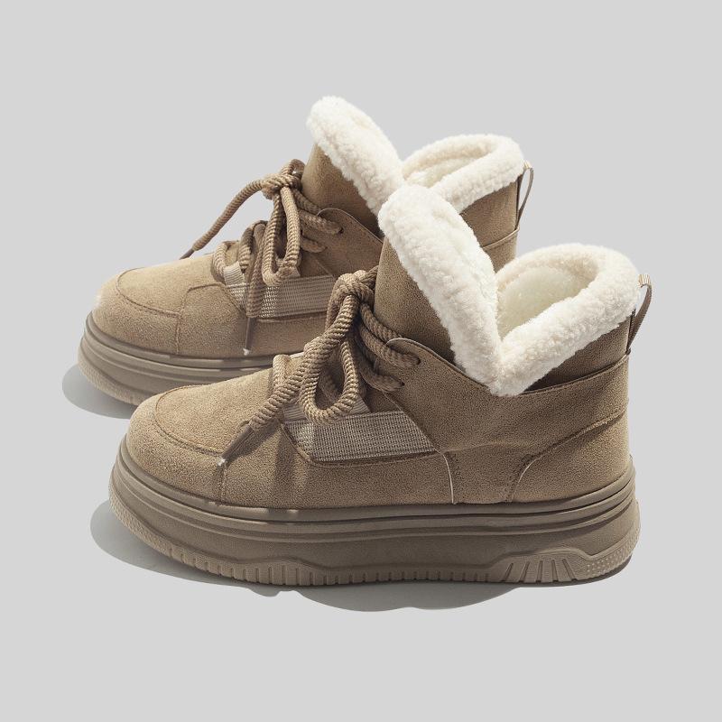 Belle warm casual platform snow boots new winter cotton shoes velvet board shoes sports style