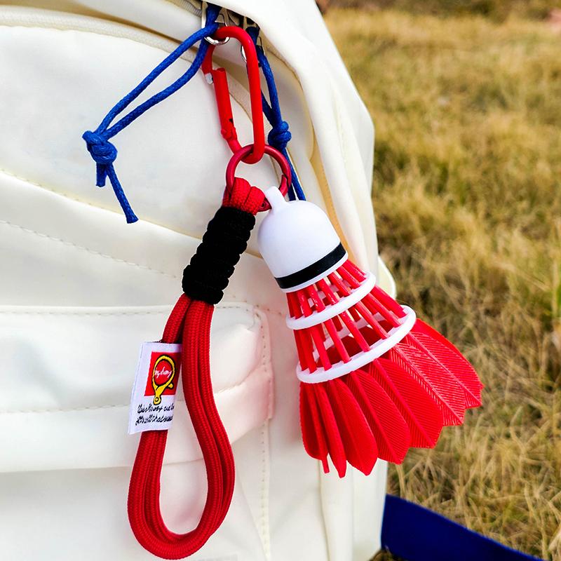 1pc Creative Colorful Badminton Keychain Pendant Backpack Charm Sports Gift Souvenir for Kids Adults