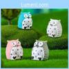 Large Resin Owl Figurine Cute Cartoon Animal Decor Ideal For Diy Garden Miniature