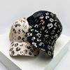 Baseball Tail Cross Criss Print Leopard Bronzing Women New Brand Latest Fresh Caps Peaked Hats Mesh Breathable Sunshade Versatile Trucker Fashion